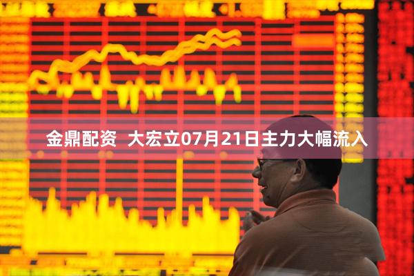 金鼎配资  大宏立07月21日主力大幅流入