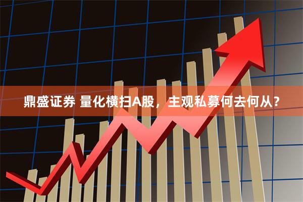 鼎盛证券 量化横扫A股，主观私募何去何从？