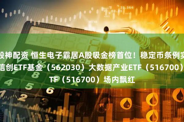股神配资 恒生电子霸居A股吸金榜首位！稳定币条例实施在即，信创ETF基金（562030）大数据产业ETF（516700）场内飘红